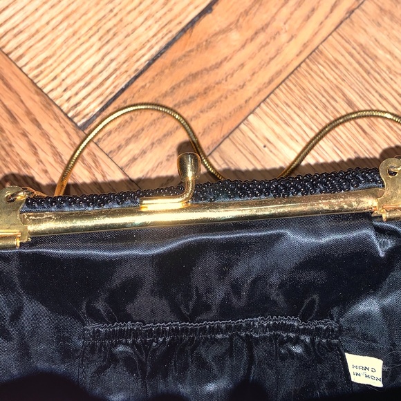 Vintage Black Hand Made Evening Bag - Picture 10 of 10